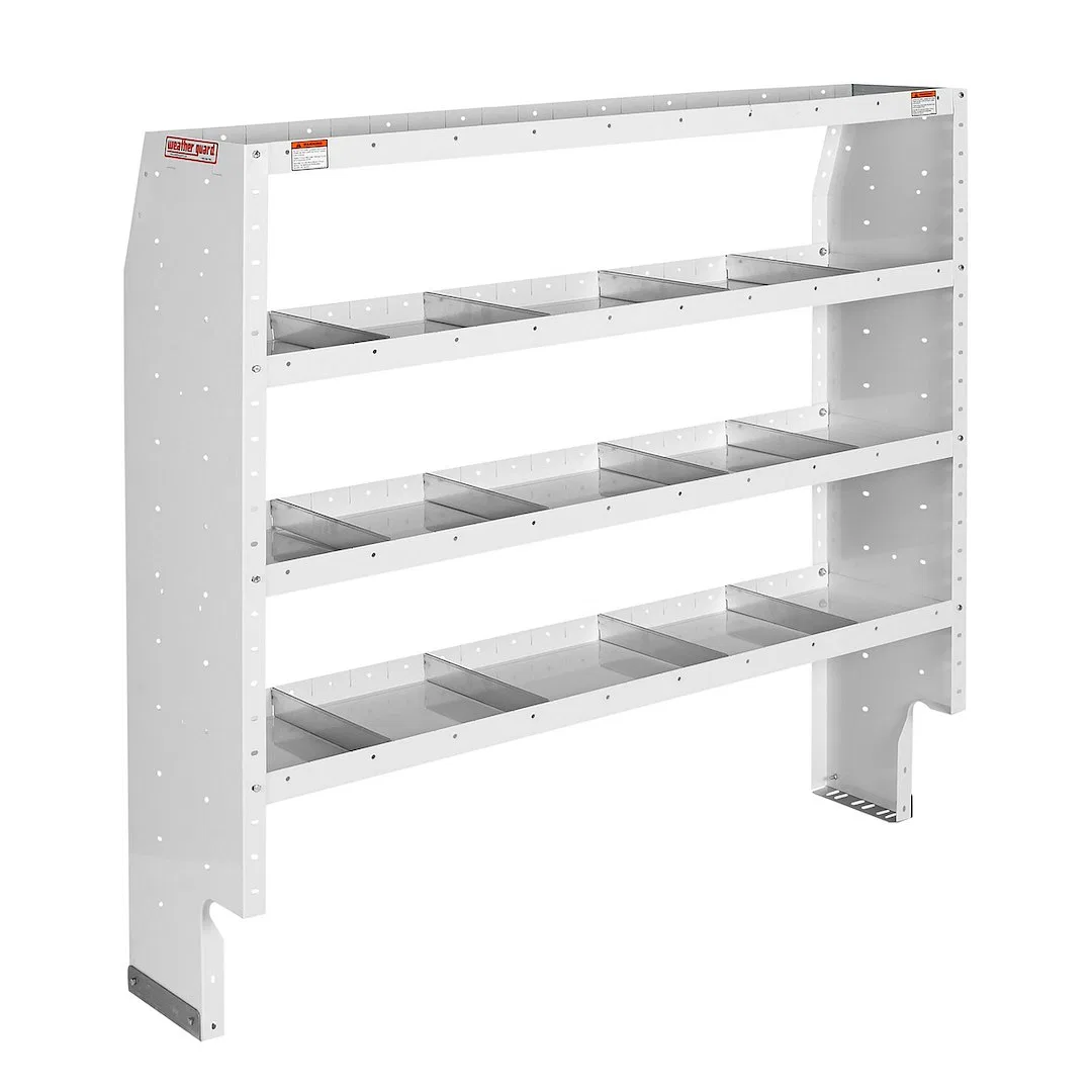 9366-3-03 – WEATHERGUARD Van Storage System Shelf Unit, 60 Inch Length x 60 Inch Height x 16 Inch Depth Tapered End P...